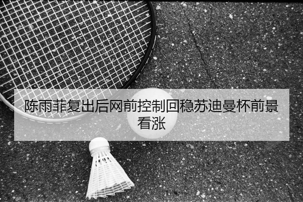 陈雨菲复出后网前控制回稳苏迪曼杯前景看涨